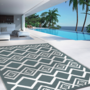 Voir la diapositive 3 : ID MARKET Tapis extérieur MASINKA gris et blanc 180 x 280 CM