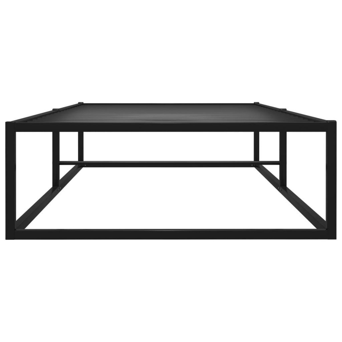 VIDAXL Cadre de lit sans matelas noir metal 90x200 cm
