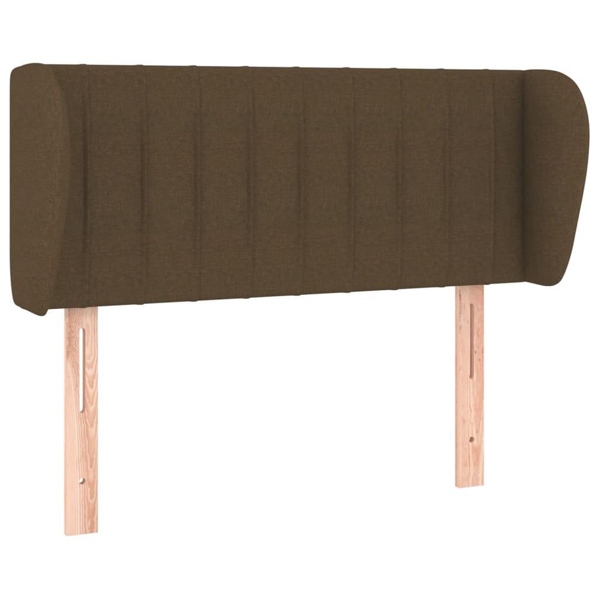 Voir la diapositive 2 : VIDAXL Tete de lit avec oreilles Marron fonce 93x23x78/88 cm Tissu