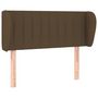 Voir la diapositive 2 : VIDAXL Tete de lit avec oreilles Marron fonce 93x23x78/88 cm Tissu