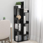 VIDAXL Bibliotheque Noir 48x25,5x140 cm Bois d'ingenierie