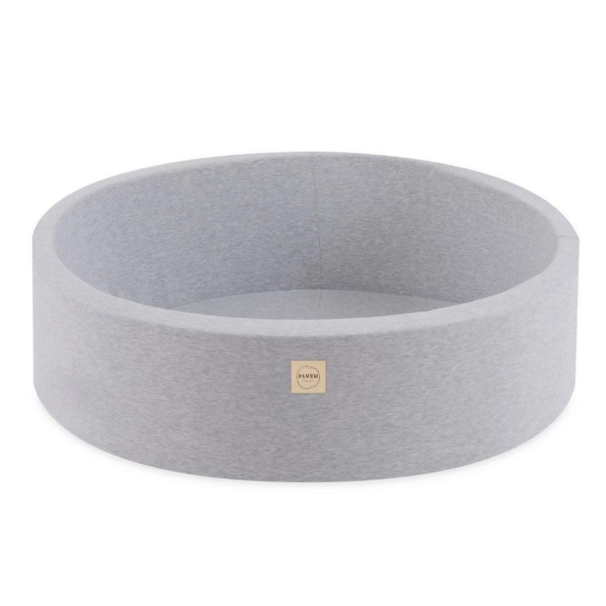 Voir la diapositive 4 : PLUSH NEST Piscine à balles 90x30 coton gris 200 balles rose