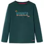 VIDAXL T-shirt pour enfants a manches longues vert fonce 128