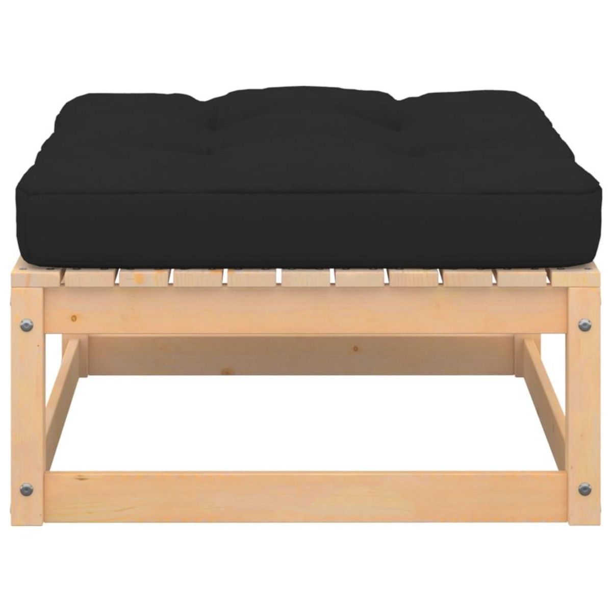 VIDAXL Repose-pied de jardin avec coussin Pin massif