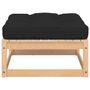 Voir la diapositive 2 : VIDAXL Repose-pied de jardin avec coussin Pin massif