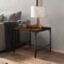 Voir la diapositive 3 : VIDAXL Table basse Chene fume 50x50x35 cm Bois d'ingenierie