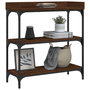Voir la diapositive 3 : VIDAXL Table console avec etageres chene marron 75x30x80 cm