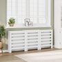 Voir la diapositive 1 : VIDAXL Cache-radiateur blanc 205x21,5x83,5 cm bois d'ingenierie