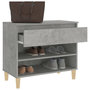Voir la diapositive 5 : VIDAXL Armoire a chaussures Gris beton 70x36x60 cm Bois d'ingenierie