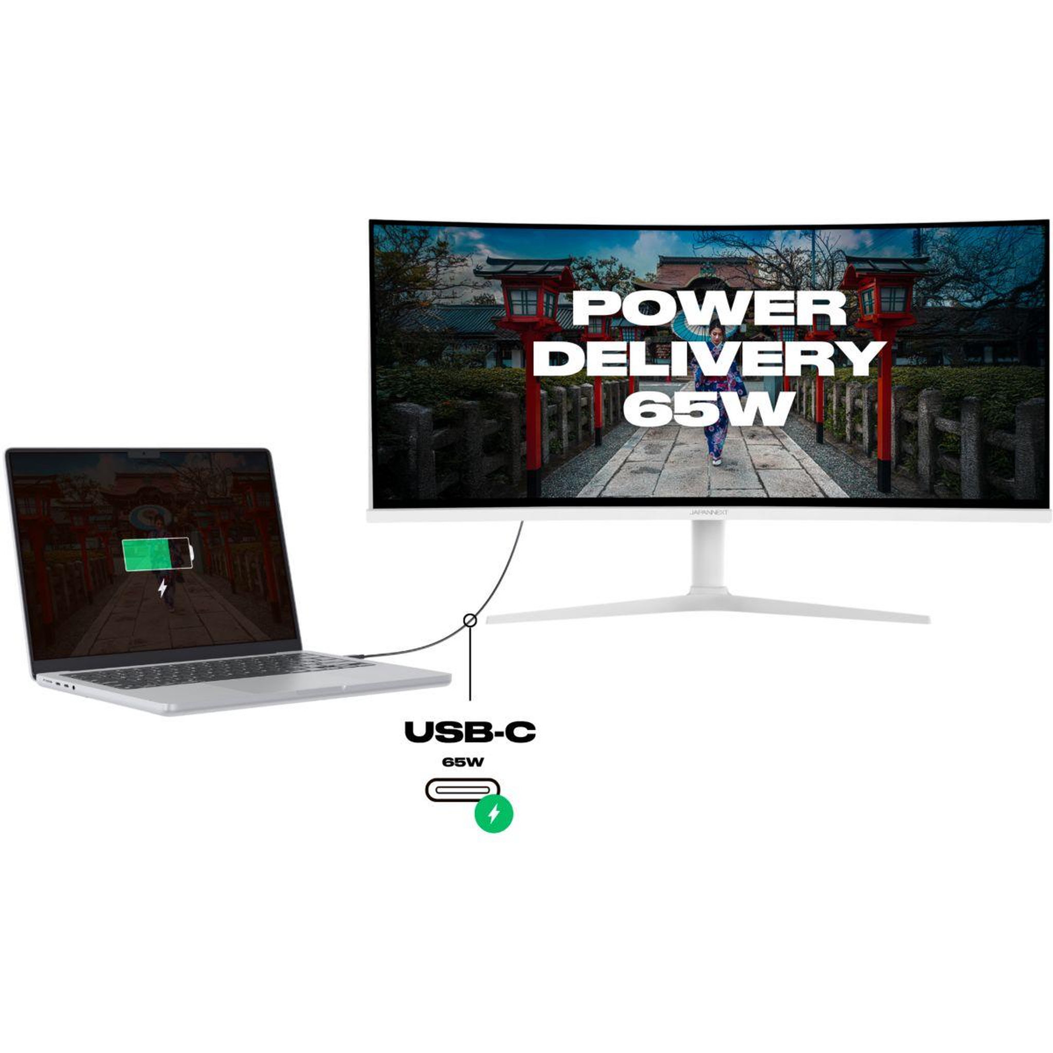Voir la diapositive 5 : JAPANNEXT Ecran pc jn-ips34q-hc6-w 34'' ips uwqhd hdr usb-c 90w kvm