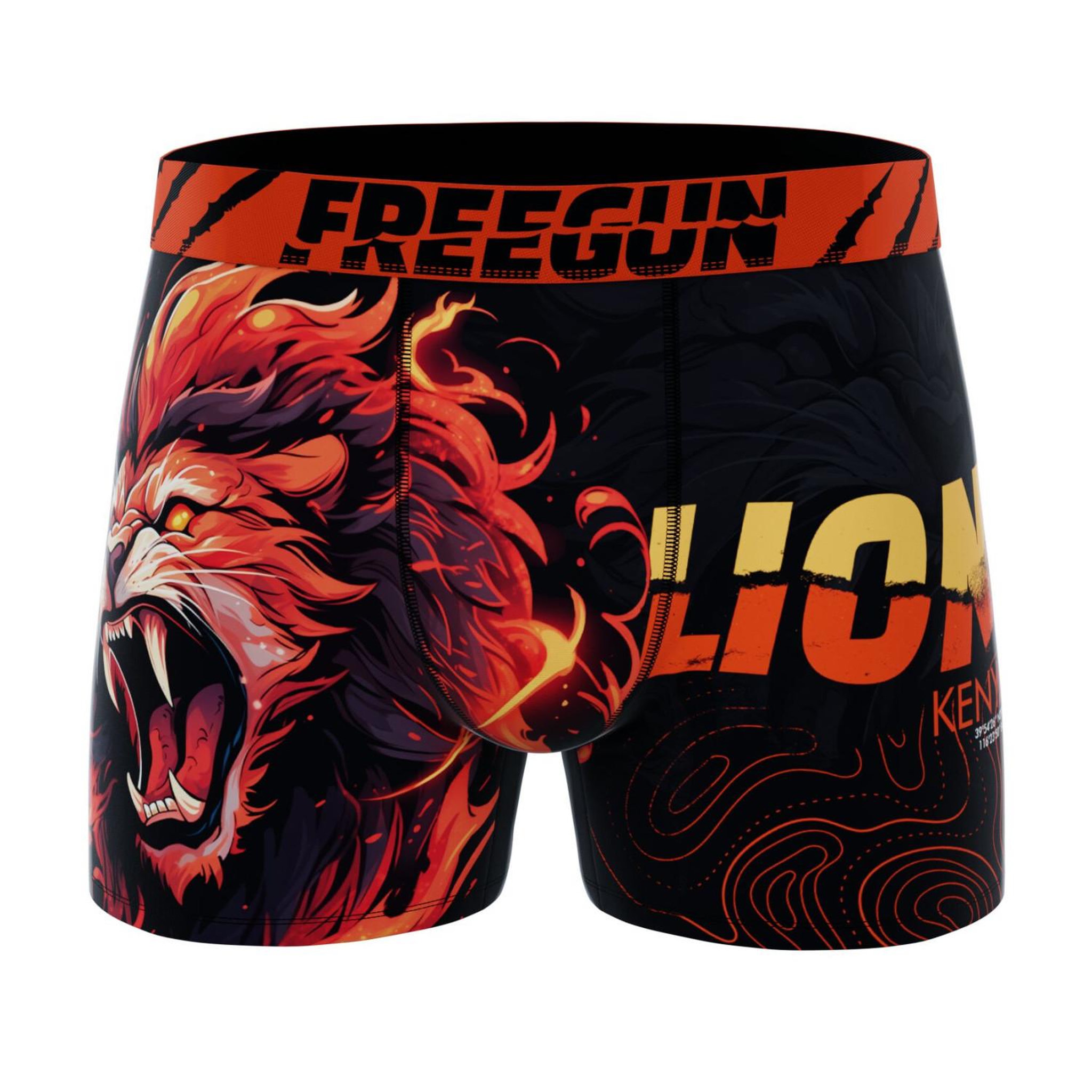 Voir la diapositive 5 : FREEGUN Lot de 4 boxers homme wild animals