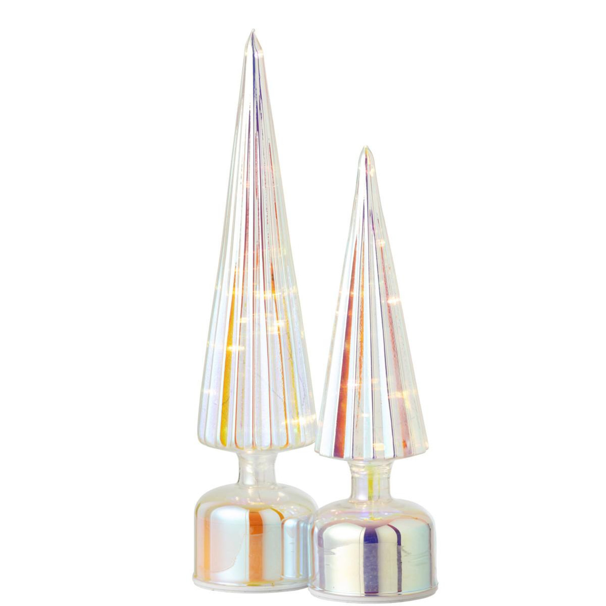 Voir la diapositive 3 : J-LINE Sapin Tournant à LED  Félicie  39cm Multicolore