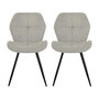Voir la diapositive 3 : LISA DESIGN Manilla - lot de 2 chaises - en tissu microfibre - pieds en métal