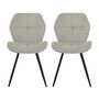 Voir la diapositive 3 : LISA DESIGN Manilla - lot de 2 chaises - en tissu microfibre - pieds en métal