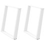 Voir la diapositive 2 : VIDAXL Pieds de table a manger forme de U 2 pcs blanc 70x(72-73) cm