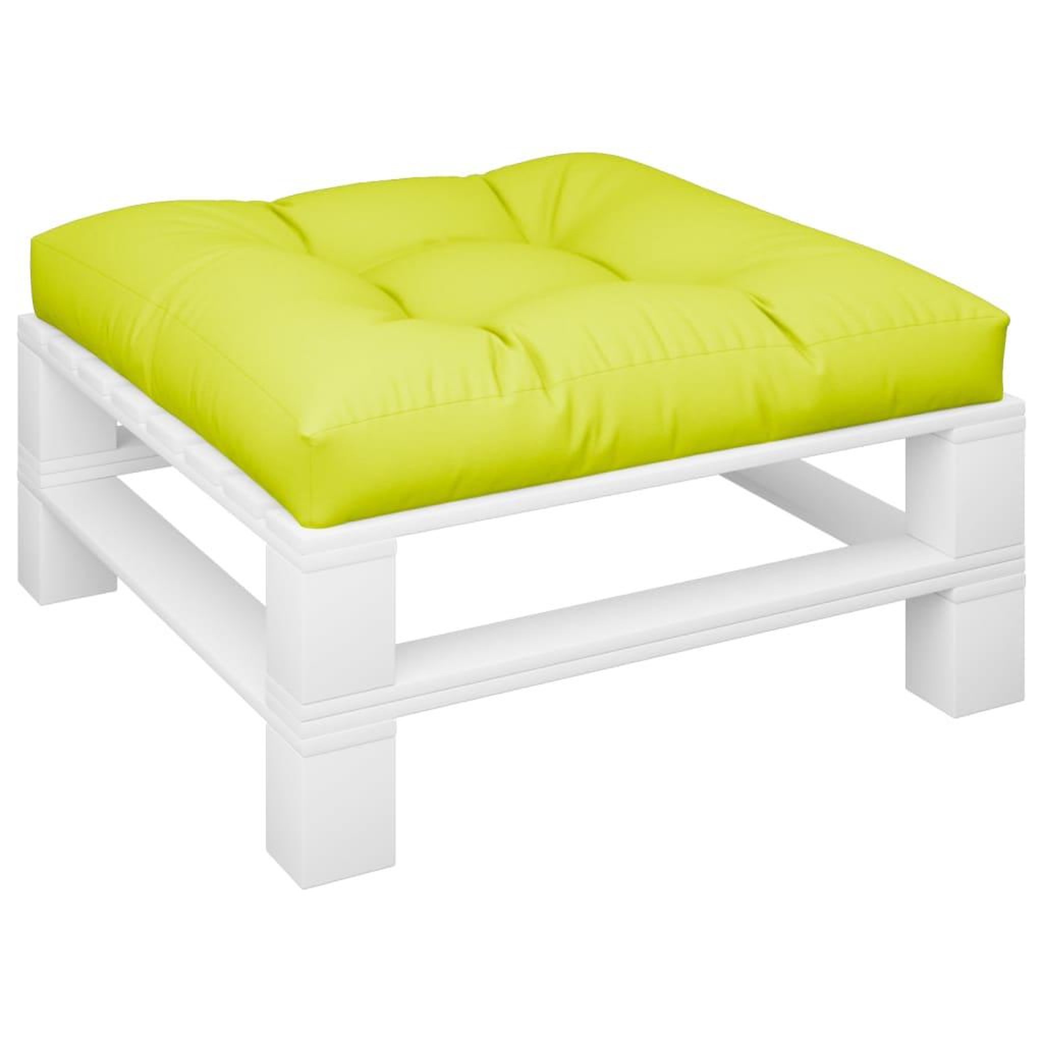 Voir la diapositive 3 : VIDAXL Coussin de palette vert brillant 80x80x12 cm tissu