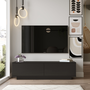 Voir la diapositive 2 : CONCEPT USINE Meuble TV design noir 140cm MELI