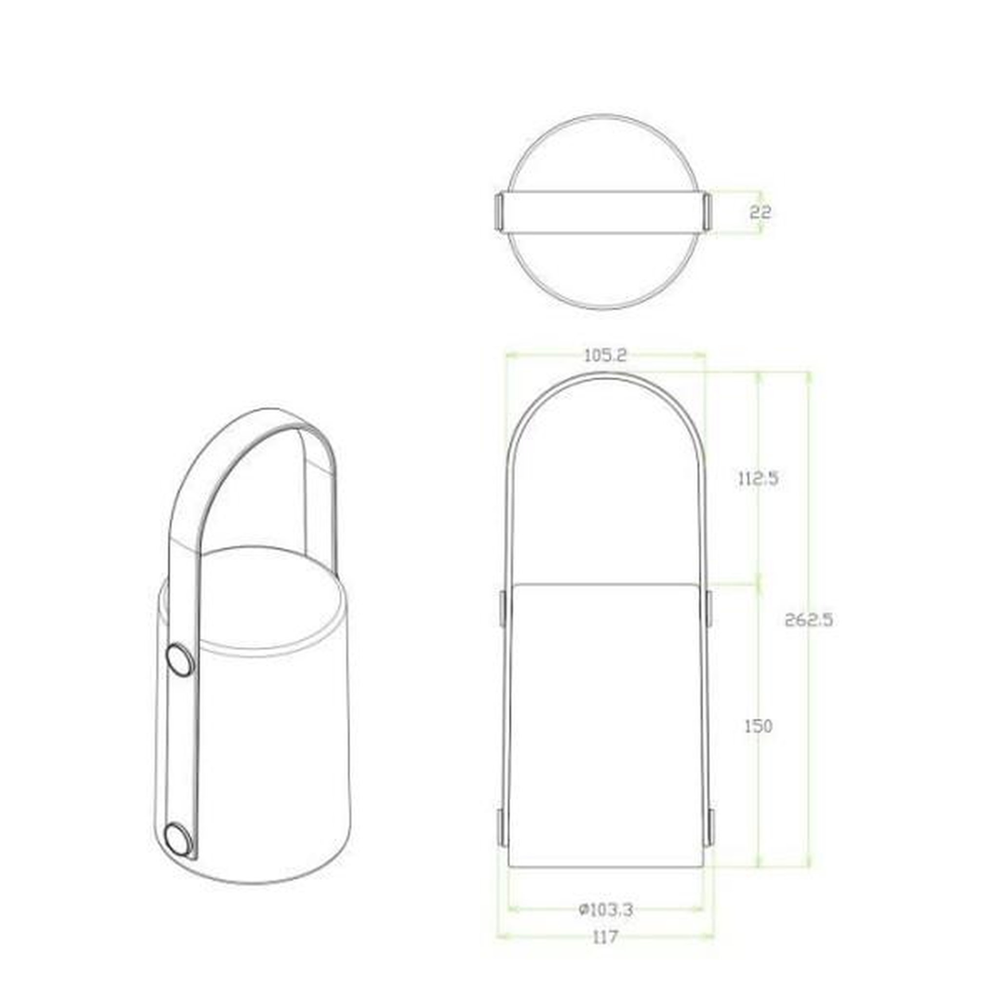 Voir la diapositive 4 : Galix Lanterne portative rechargeable USB - GALIX - Bambou/Plastique - 4 LED WRGB - 1500mAh - Blanc