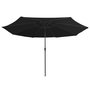 Voir la diapositive 3 : VIDAXL Parasol de jardin avec mat en metal 390 cm noir