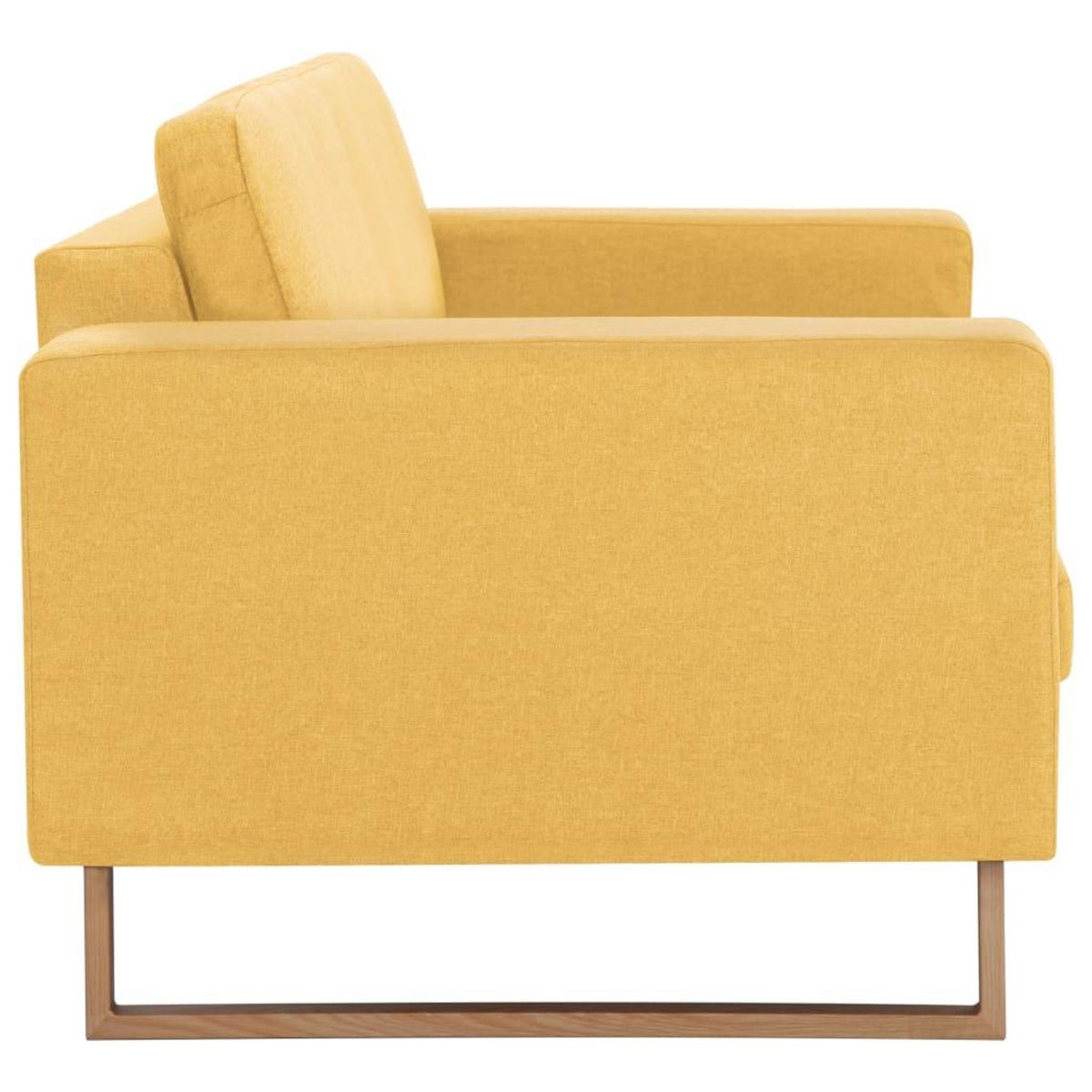 VIDAXL Canape a 3 places tissu jaune