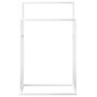 Voir la diapositive 3 : VIDAXL Porte-serviettes sur pied Blanc 48x24x78,5 cm Fer