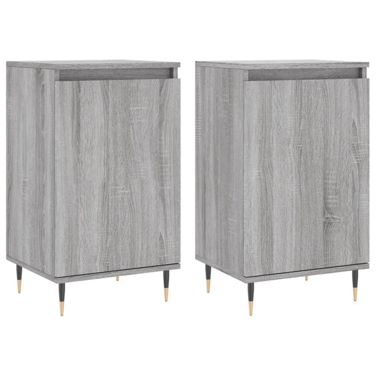 VIDAXL Buffets 2 pcs sonoma gris 40x35x70 cm bois d'ingenierie