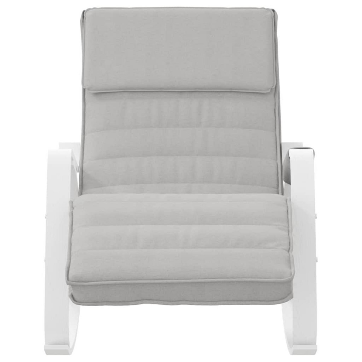 VIDAXL Chaise a bascule Gris clair Tissu