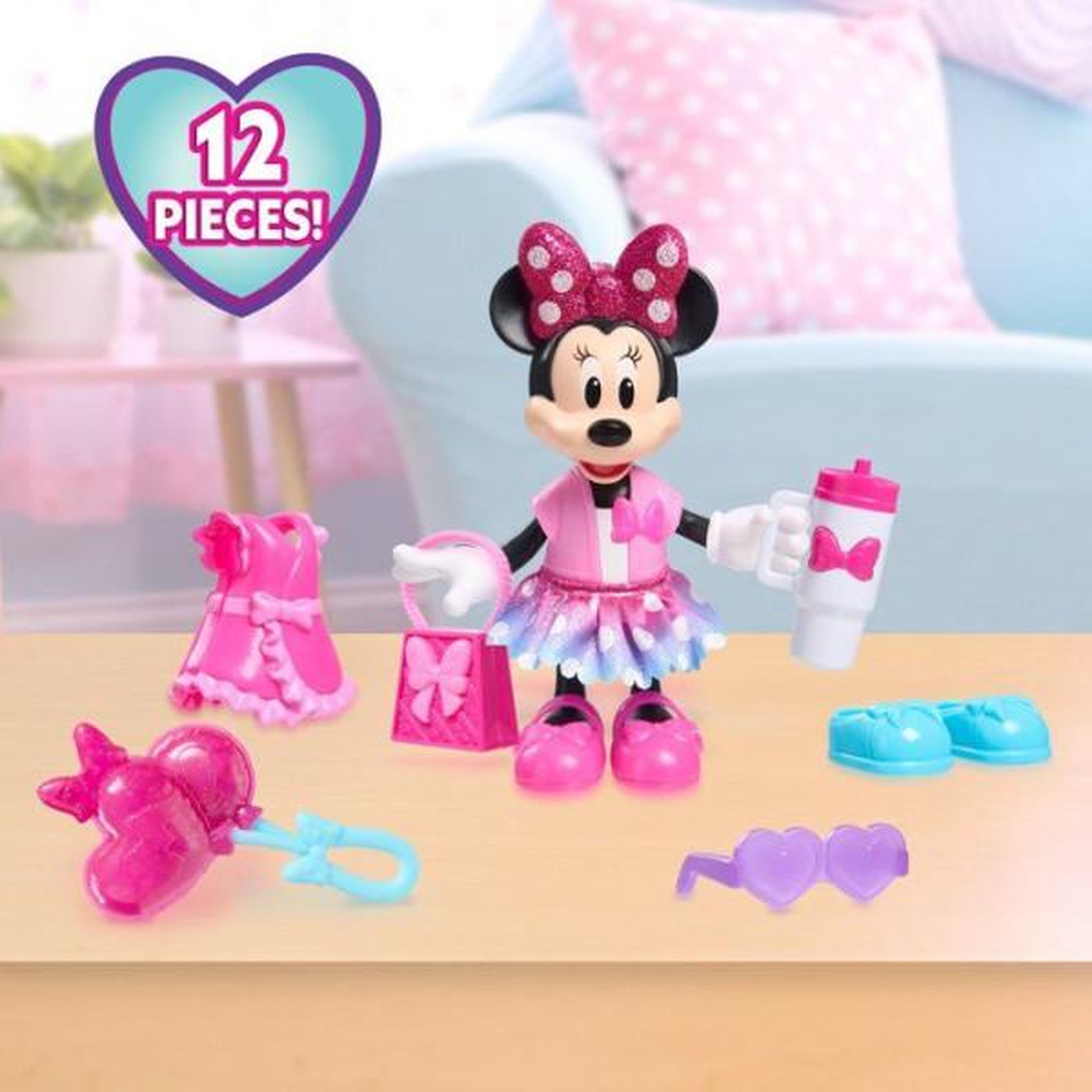 Voir la diapositive 2 : DISNEY Poupée mannequin - disney - minnie mouse fabulous fashion doll - 15 cm - 11 accessoires