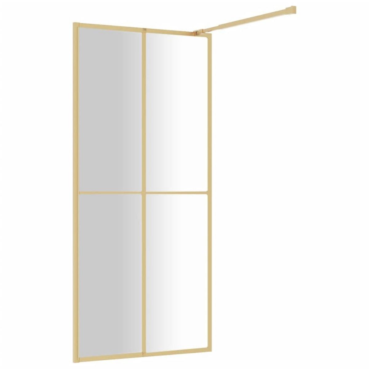 VIDAXL Paroi de douche avec verre ESG transparent dore 80x195 cm
