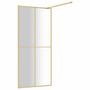 Voir la diapositive 5 : VIDAXL Paroi de douche avec verre ESG transparent dore 80x195 cm