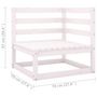 Voir la diapositive 6 : VIDAXL Salon de jardin 10 pcs avec coussins Blanc Bois de pin massif