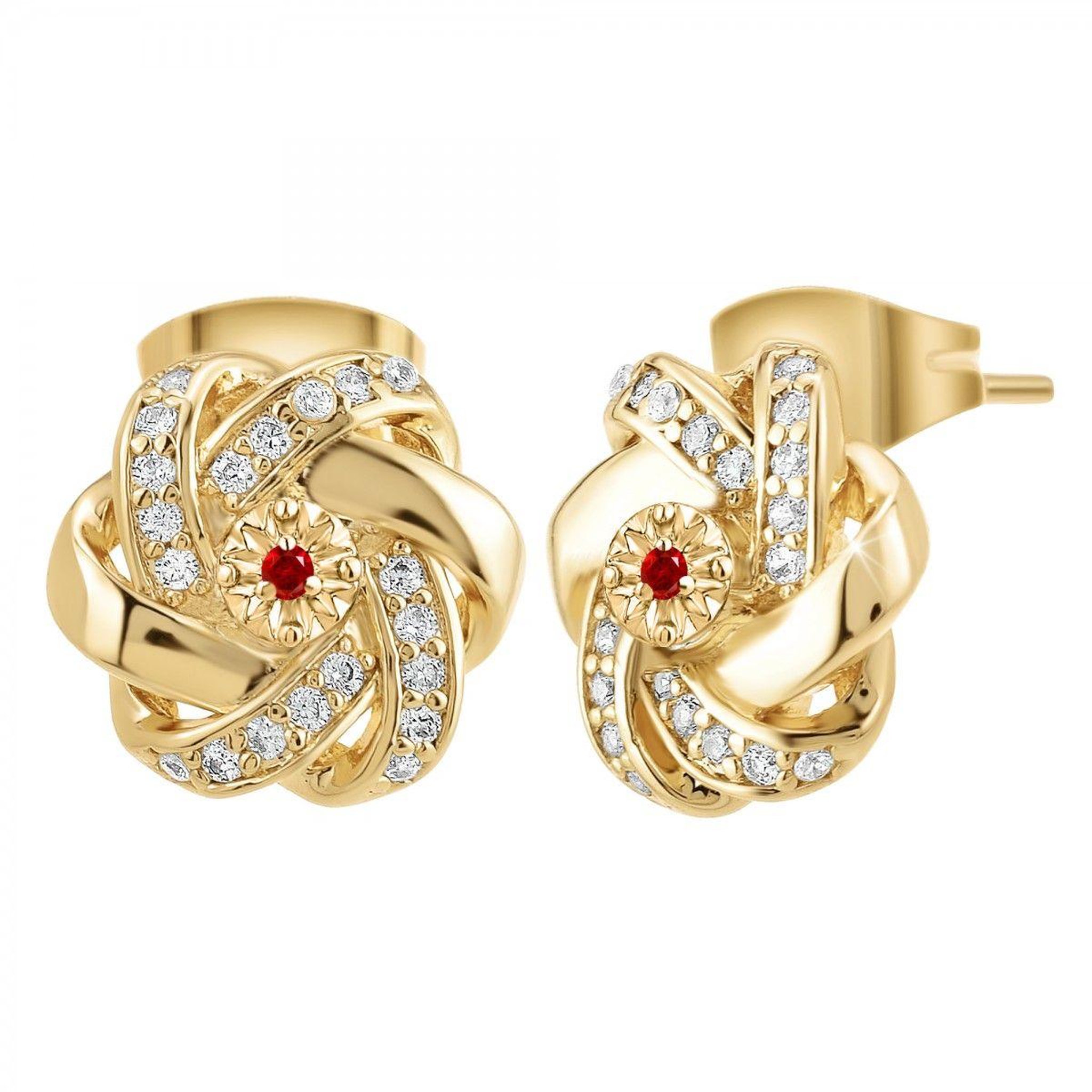 Voir la diapositive 1 : SC BOHEME Boucles d'oreilles par SC Bohème ornées d'un véritable rubis