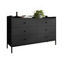 Voir la diapositive 2 : BEST MOBILIER Filipo - commode - noir - 130 cm