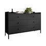 Voir la diapositive 2 : BEST MOBILIER Filipo - commode - noir - 130 cm