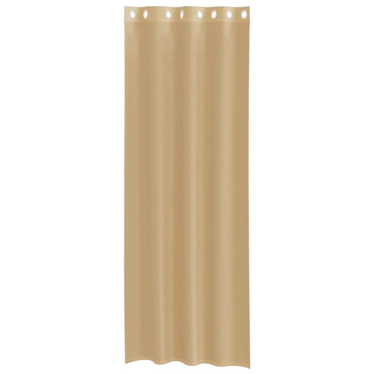 VIDAXL Rideaux en voile avec œillets 2 pcs sable