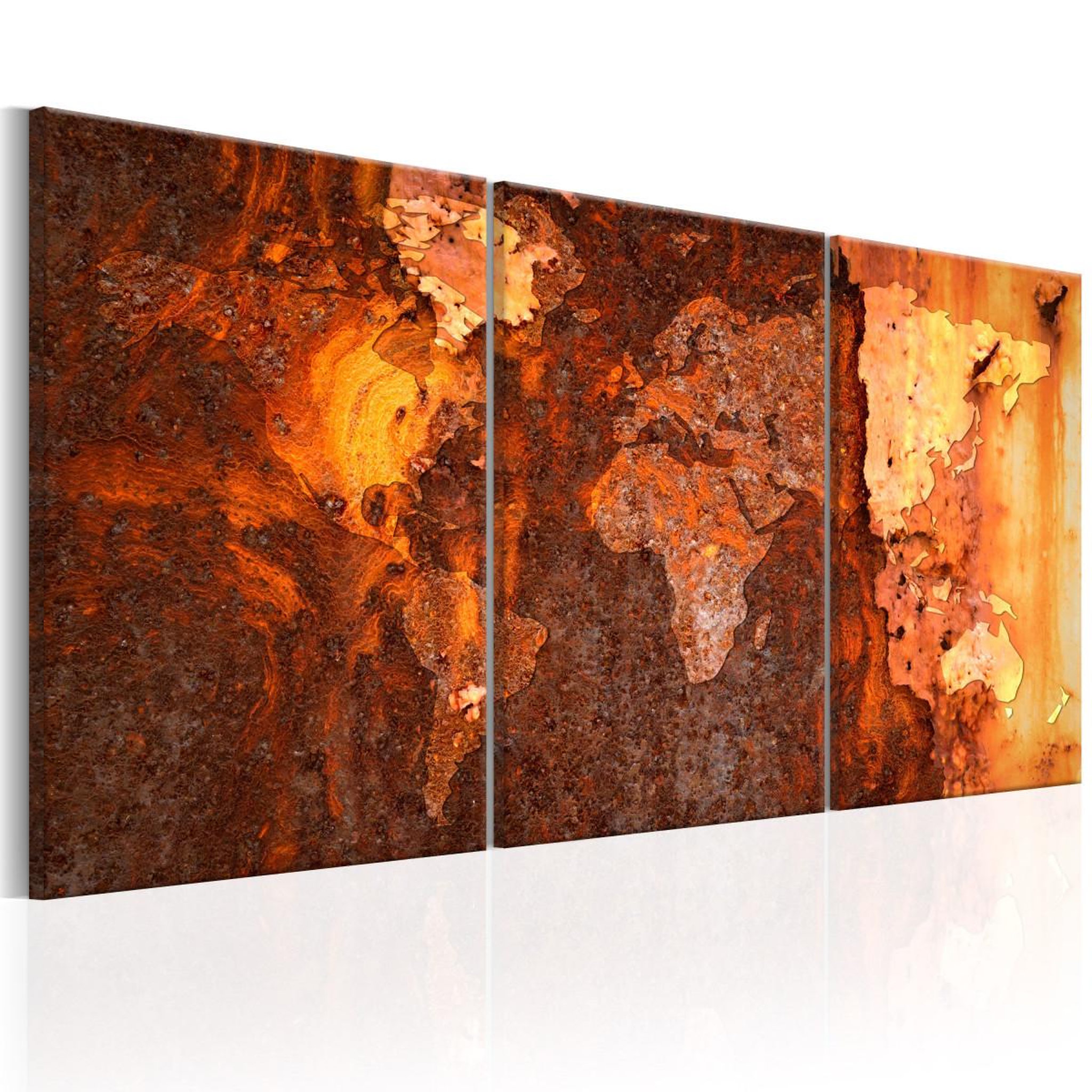 Voir la diapositive 1 : Paris Prix Tableau imprimé  world map : old rust