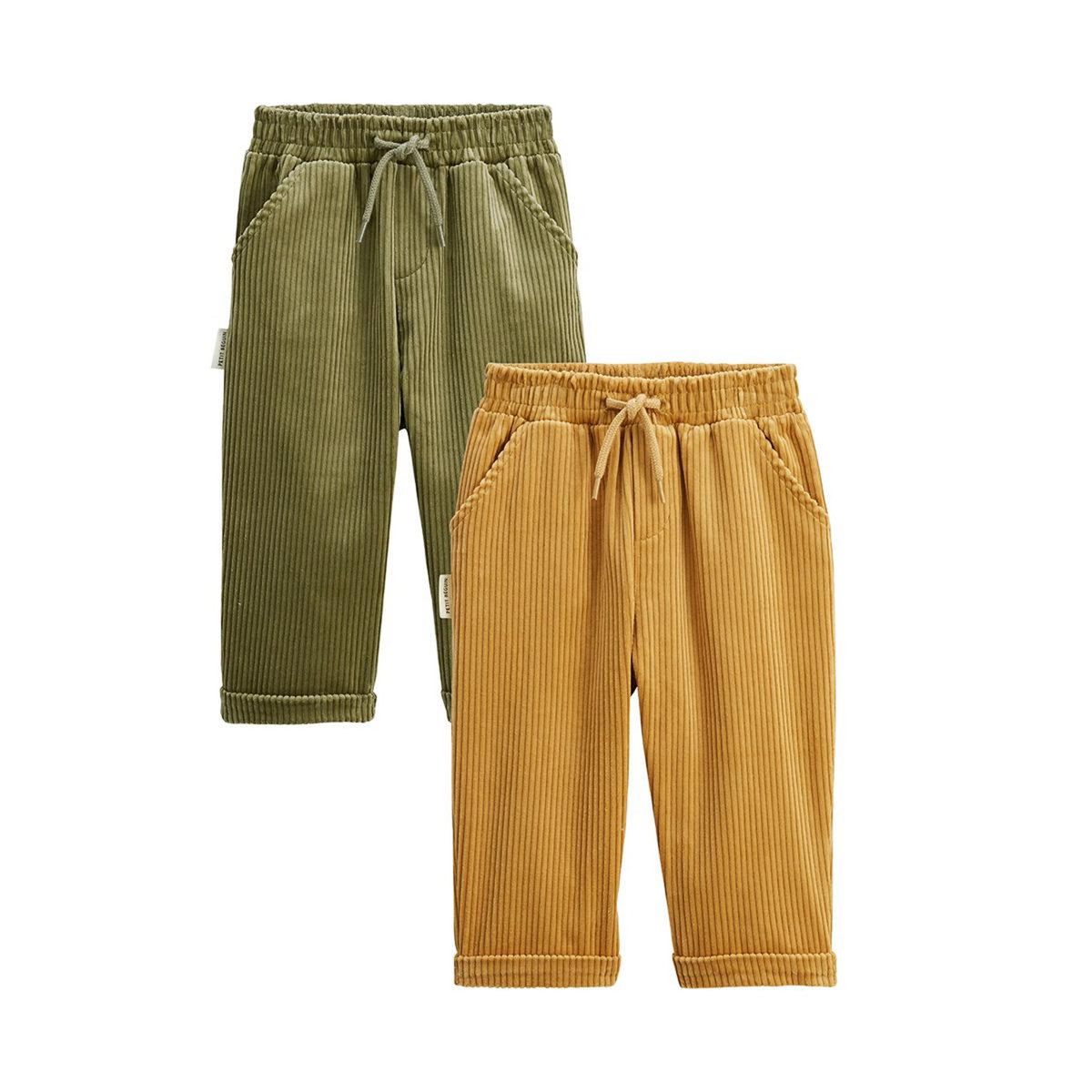 Petit Béguin Lot de 2 pantalons enfant en velours côtelé Charly