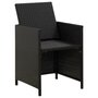 Voir la diapositive 6 : VIDAXL Jeu de chaise et tabouret de jardin 4 pcs Résine tressée Noir
