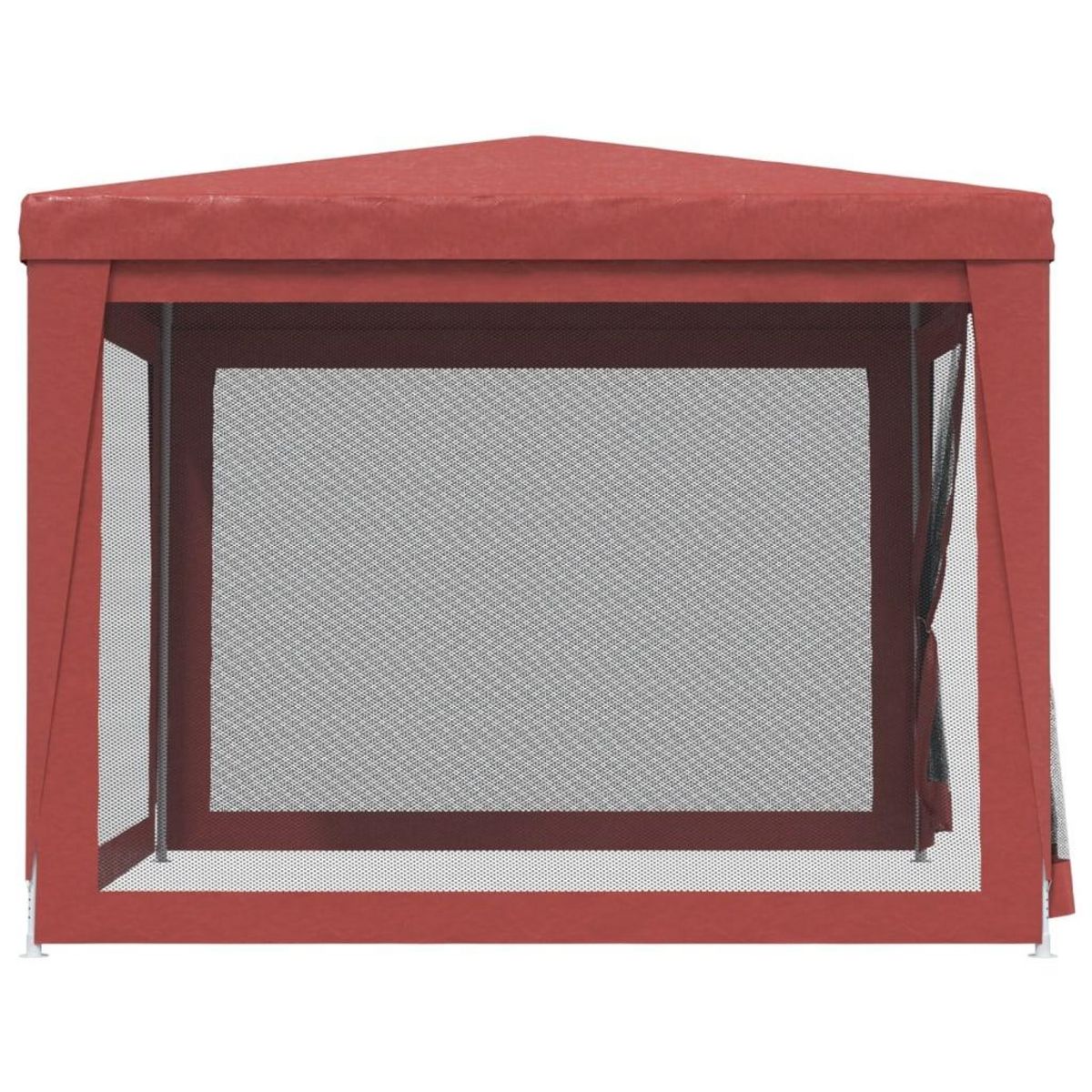 VIDAXL Tente de fete avec 4 parois laterales en maille Rouge 3x3m PEHD