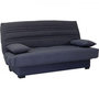Voir la diapositive 3 : MARKET24 Banquette clic clac 3 places - Matelas 17 cm - Tissu gris anthracite - L199 x P96 x H103 cm - CHLoe