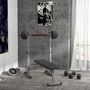 Voir la diapositive 2 : HOMCOM Haltère courte poids 15 Kg - entraînement musculaire & haltérophilie - acier caoutchouc noir