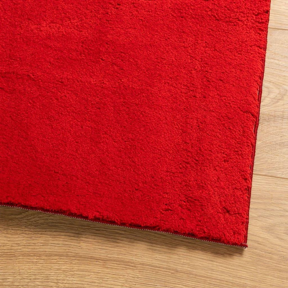 VIDAXL Tapis HUARTE a poils courts doux et lavable rouge 80x250 cm