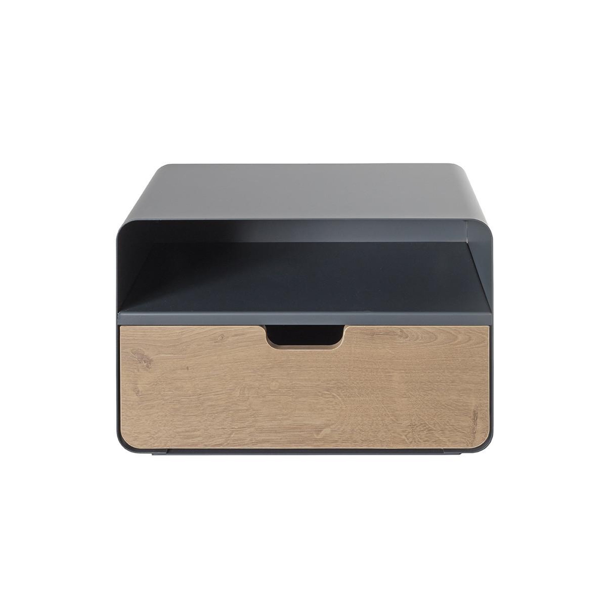 Voir la diapositive 2 : Paris Prix Étagère murale avec tiroir & niche  korfu  38cm anthracite