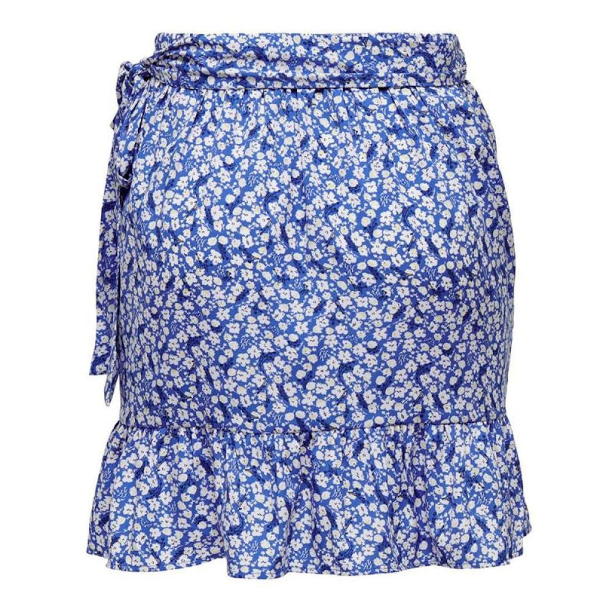 Only Jupe Bleu à Fleurs  Femme Only Olivia
