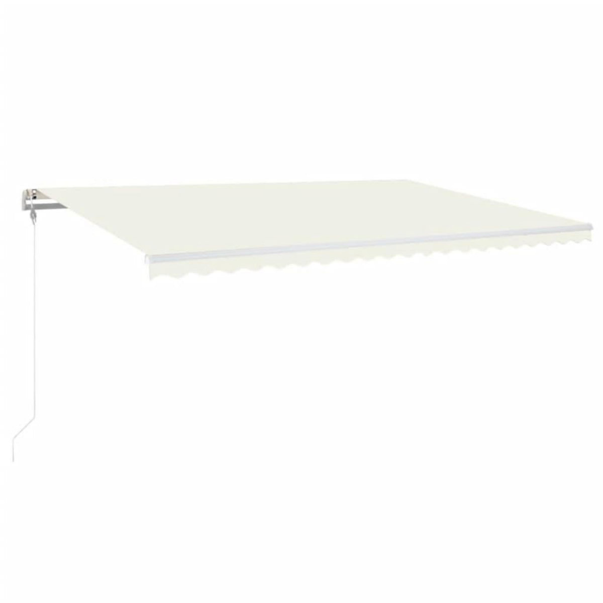 VIDAXL Auvent automatique avec capteur de vent et LED 500x350 cm Creme