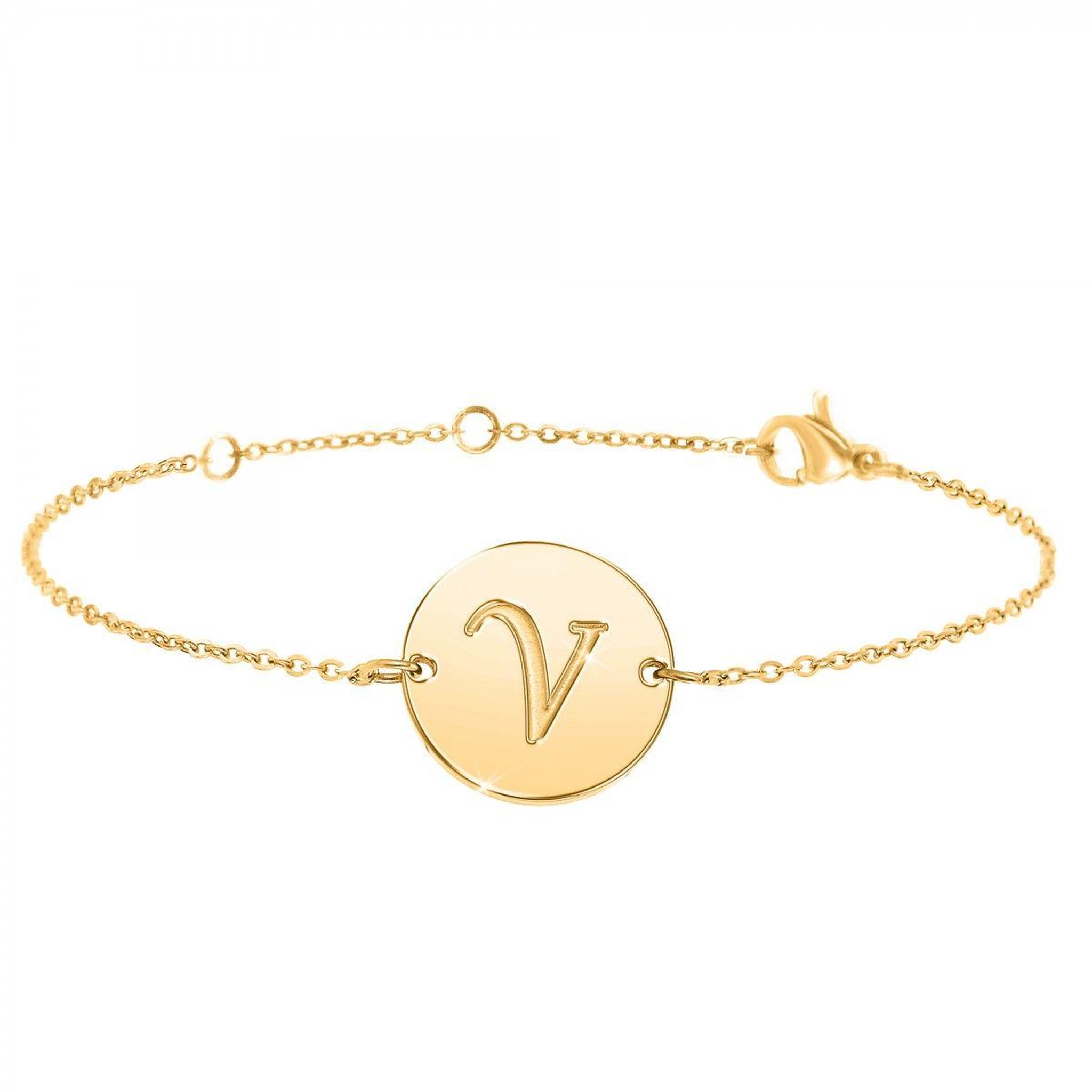 SC BOHEME Bracelet lettre V en acier inoxydable par SC Bohème