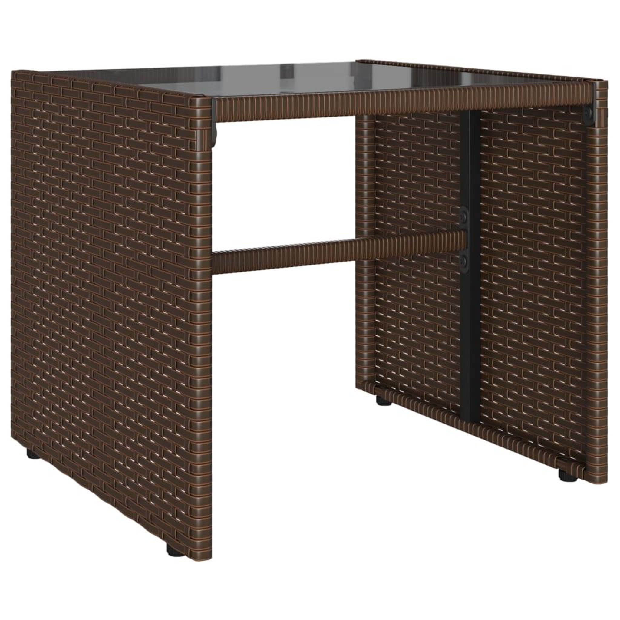 Voir la diapositive 5 : VIDAXL Salon de jardin 4 pcs avec coussins marron resine tressee