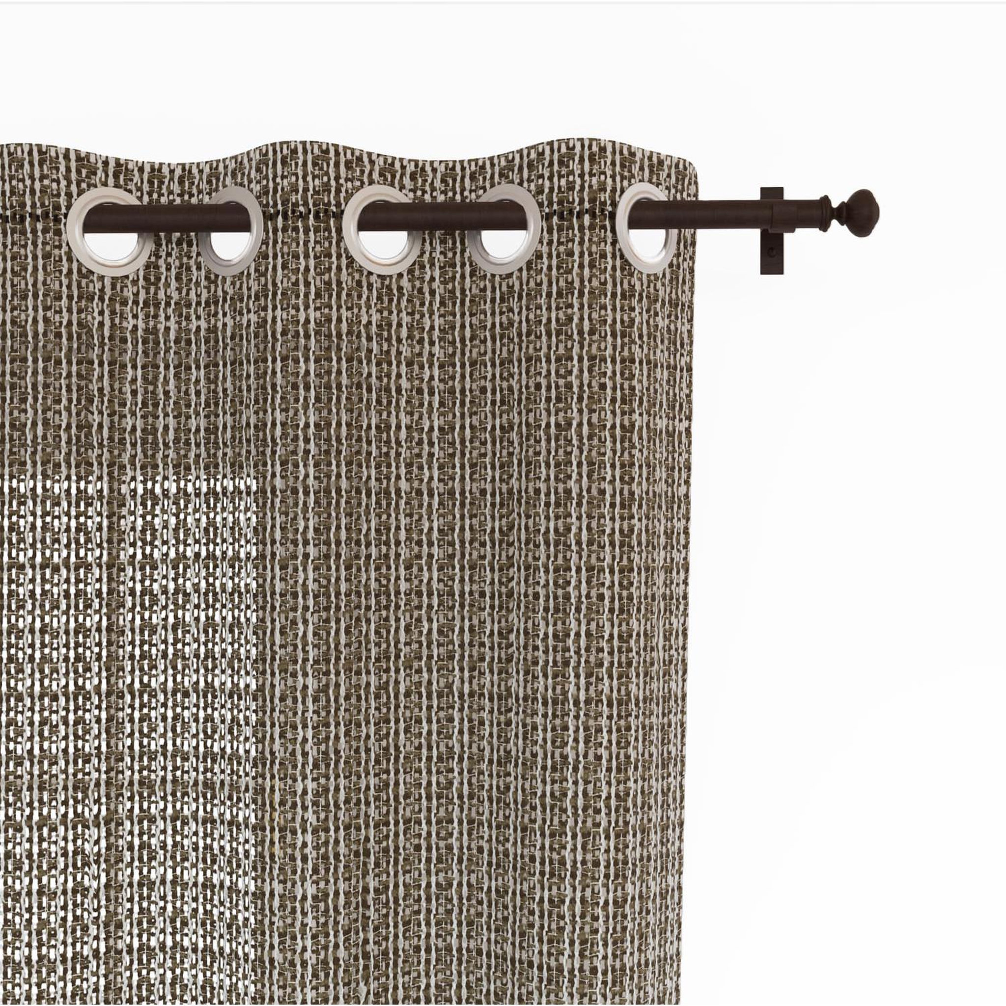 SOLEIL D'OCRE Voile à oeillets 135x250 cm ARTHUR, par Soleil d'Ocre. Coloris disponibles : Marron