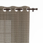 SOLEIL D'OCRE Voile à oeillets 135x250 cm ARTHUR, par Soleil d'Ocre. Coloris disponibles : Marron, Beige