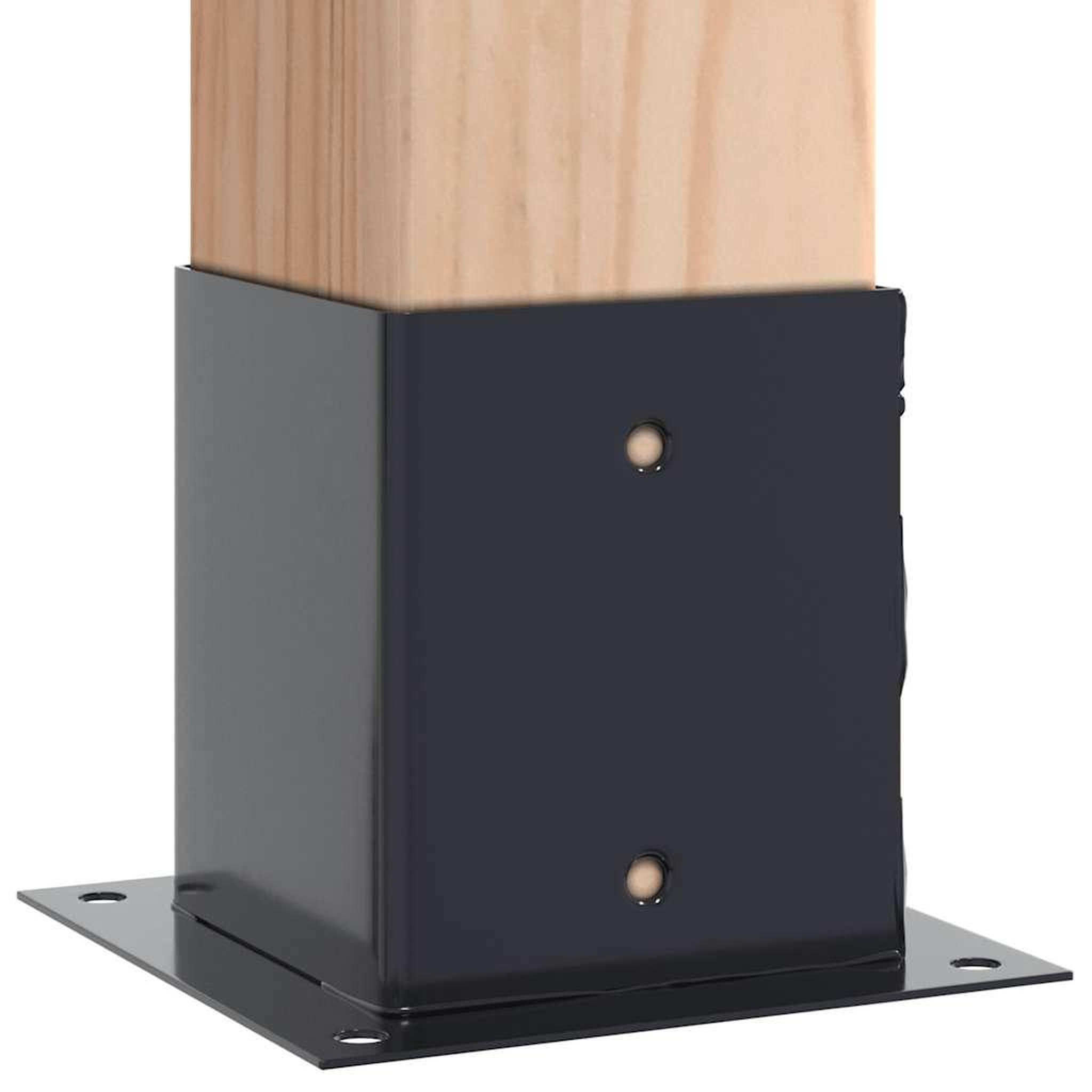 Voir la diapositive 4 : VIDAXL Bases de poteau carrees 4 pcs anthracite 121x121 mm